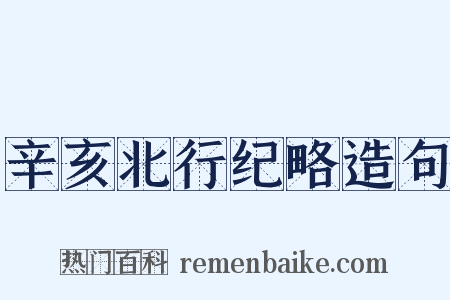 辛亥北行纪略造句是什么意思的图片